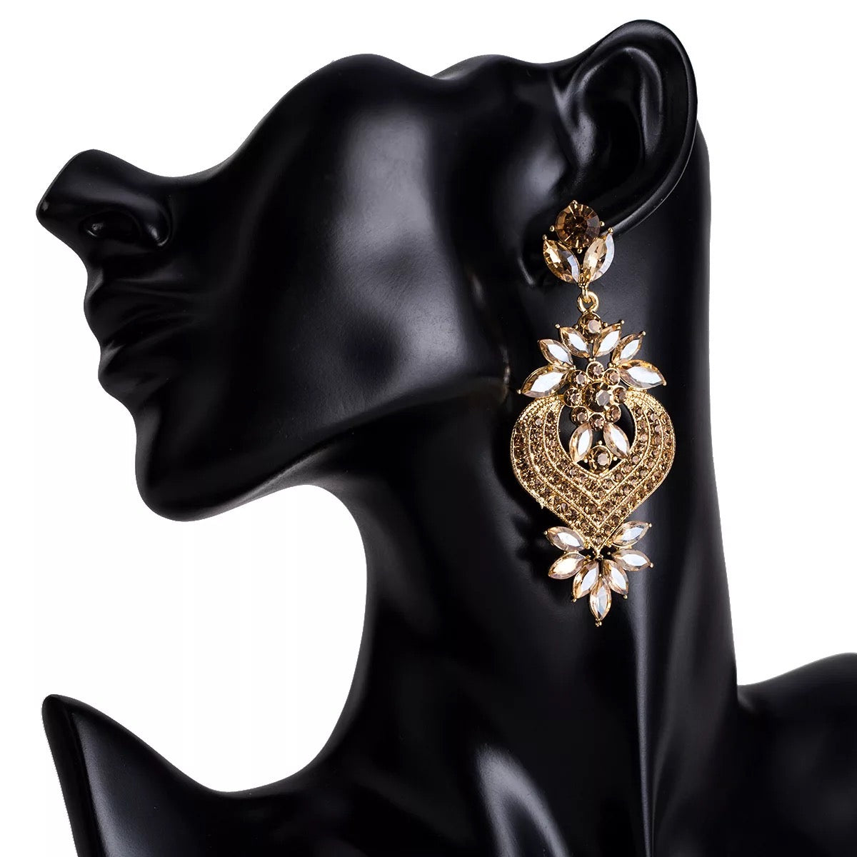 Luxury Multicolour Elegant Rhinestones Crystal Statement Earrings