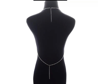 Crystal Rhinestone Bralette Statement Body Chain Jewellery