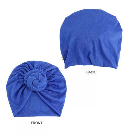 Pre-Tied Double Twisted Knot Stretch Soft Fabric Ready to Wear Turban Caps