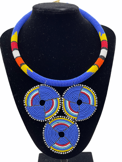 African Beaded Pendant Necklaces