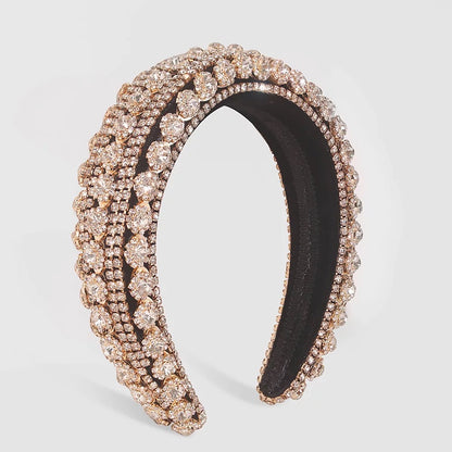 Luxury Crystal Diamante Rhinestone Baroque Padded Headband Hair Jewellery
