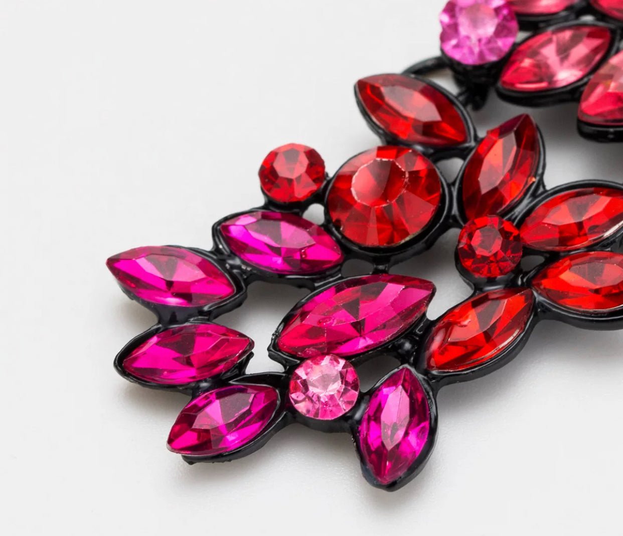 Long Crystal Diamante Rhinestone Sparkling Statement Stud Dangle Earrings