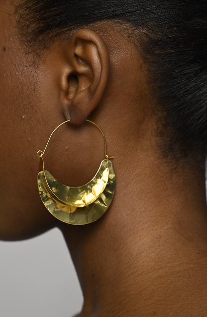 Large Statement Alloy Stud Earrings