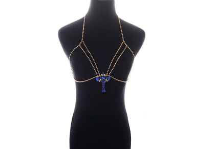 Crystal Rhinestone Bralette Statement Body Chain Jewellery