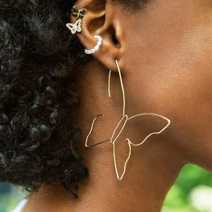 Butterfly Shaped Wire Earrings