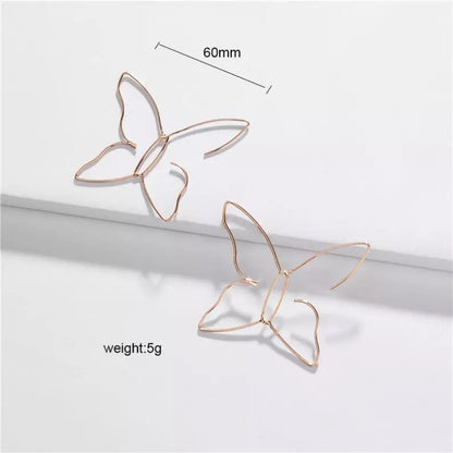 Butterfly Shaped Wire Earrings