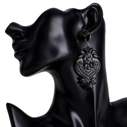 Luxury Multicolour Elegant Rhinestones Crystal Statement Earrings