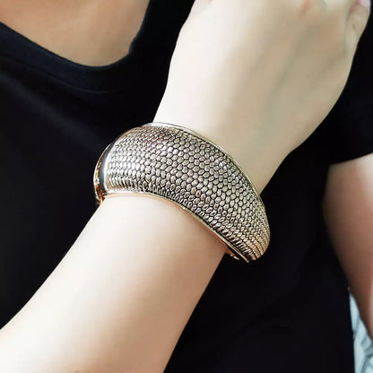 Charming Classic Medium Chunky Statement Bangle Bracelet Cuff