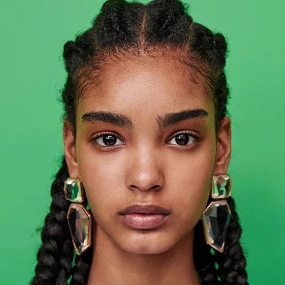 Exaggerated Bohemia Acetate Plate Statement Earrings