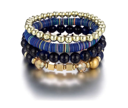 4 Pieces Beaded Beads Bracelets Sets
