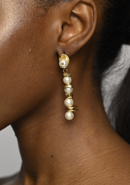 Elegant Faux Pearls Stud Earrings