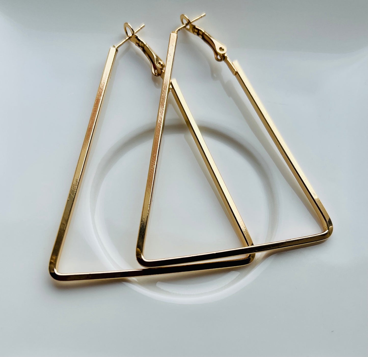 Medium Triangle Hoop Earrings