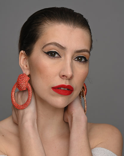 Large Luxury Crystal Rhinestones Statement Stud Earrings