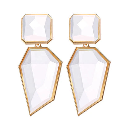 Exaggerated Bohemia Acetate Plate Statement Earrings