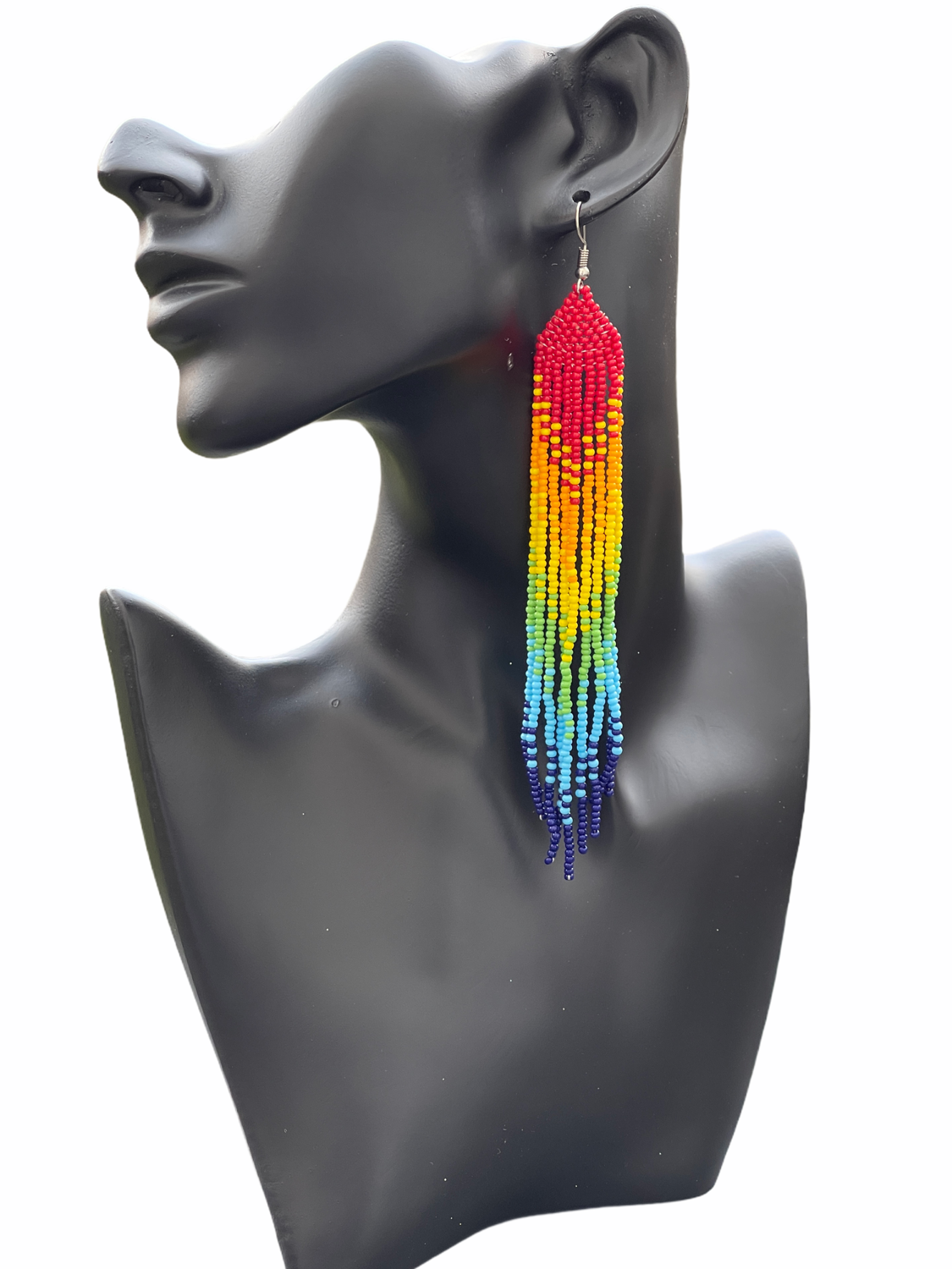 Multicolour Authentic Maasai Zulu Style Tribal Ethnic Tassel Dangle Earrings