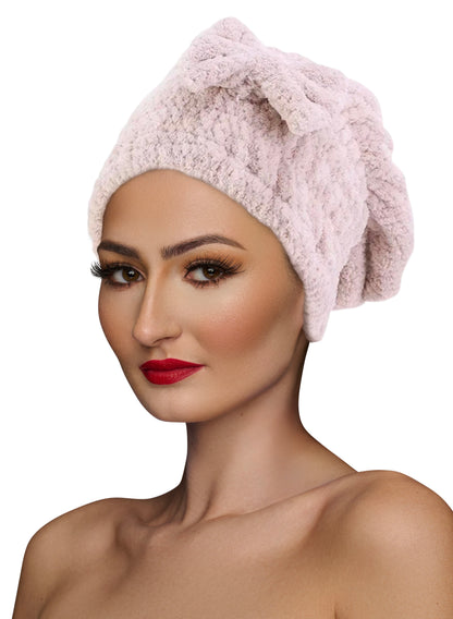 Microfiber Hair Drying Bow Towel Caps