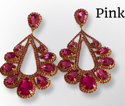 Elegant Gorgeous Crystal Diamante Rhinestonearrings