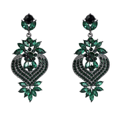 Luxury Multicolour Elegant Rhinestones Crystal Statement Earrings