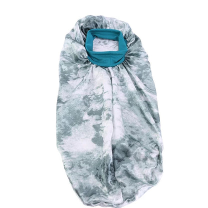 Tie Dyed Satin Silk Single Layered Long Bonnet Caps For Braids And Long