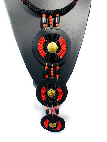 Long African Authentic Ethnic Tribal Maasai Fashion Beaded Pendant Necklaces