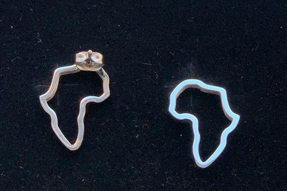Africa Map Shaped Stud Earrings