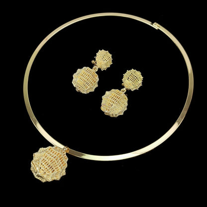 Elegant Luxurious Minimalist Metal Jewellery Set