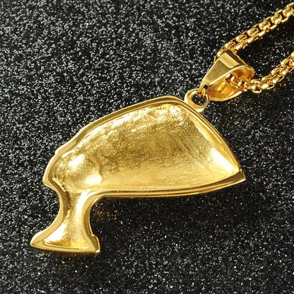 Gold Plated Ancient Egyptian Queen Nefertiti Pendant Necklace