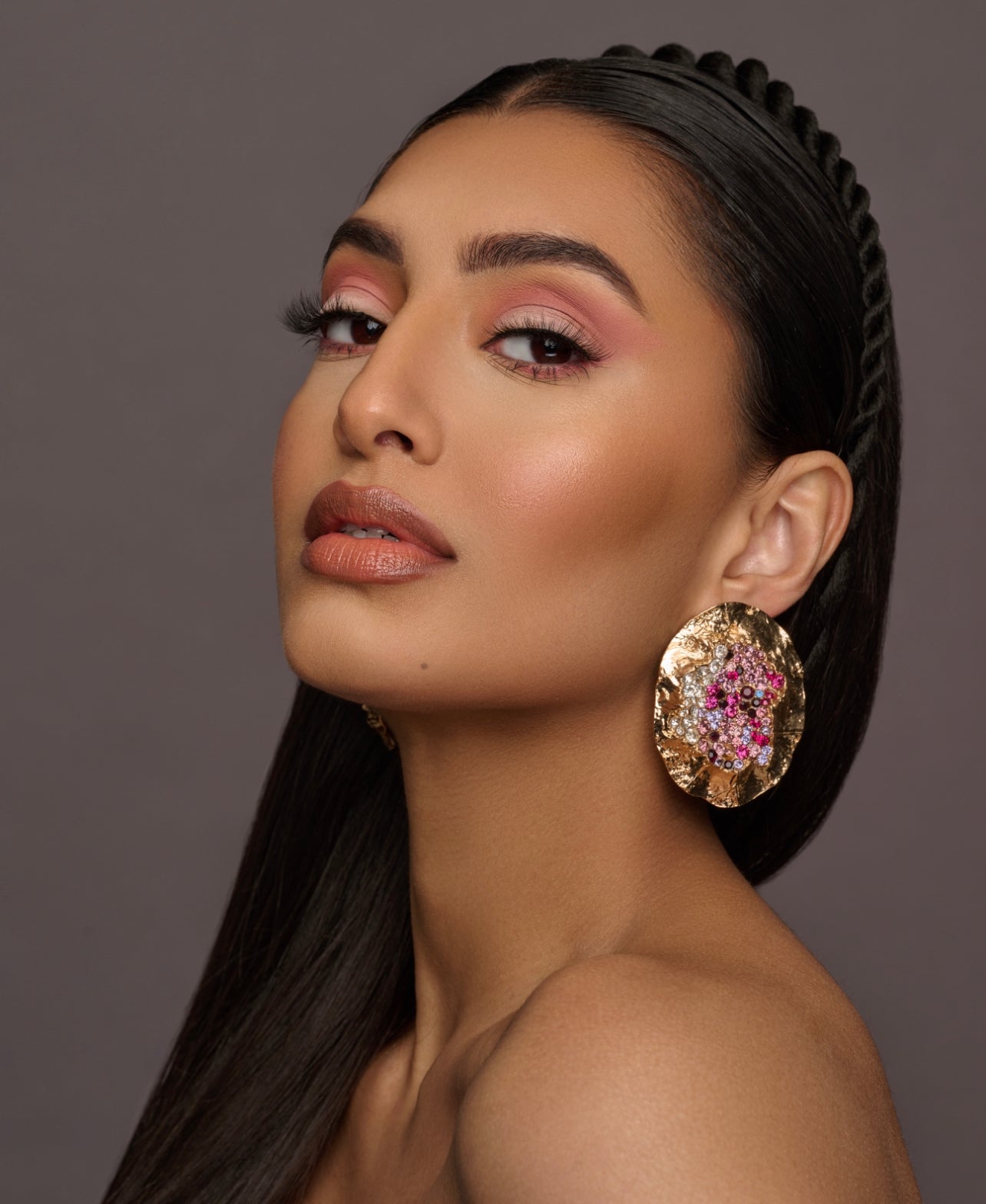Elegant Bohemian Alloy Crystal Centred Statement Stud Drop Earrings - Fatisha Boutique