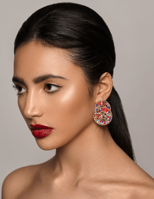 Elegant Diamante Rhinestone Stud Earrings - Fatisha Boutique