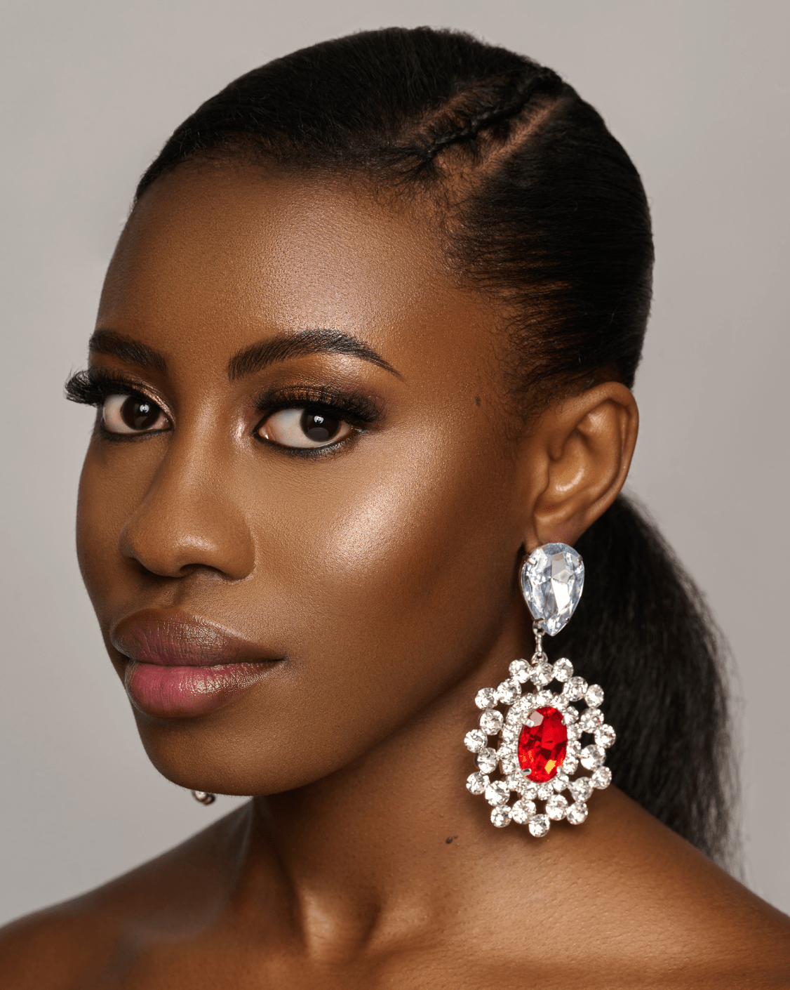 Elegant Glamorous Statement Diamante Rhinestone Dangle Earrings - Fatisha Boutique