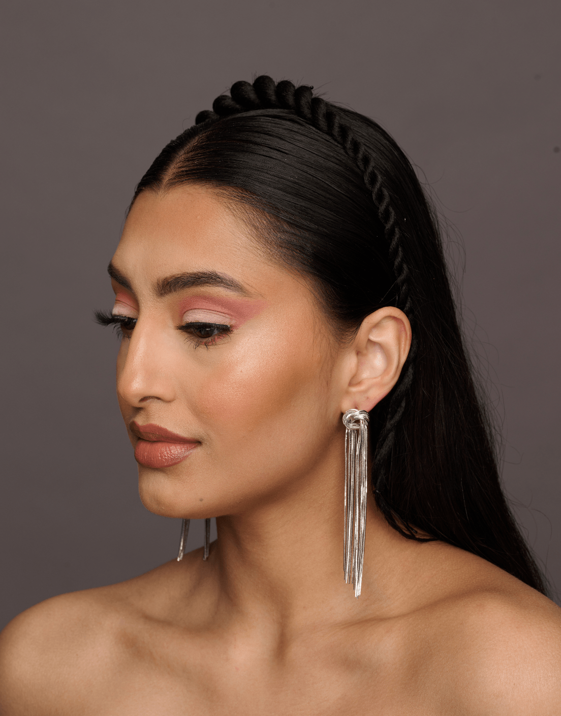 Elegant Long Knot Tassels Statement Stud Earrings - Fatisha Boutique