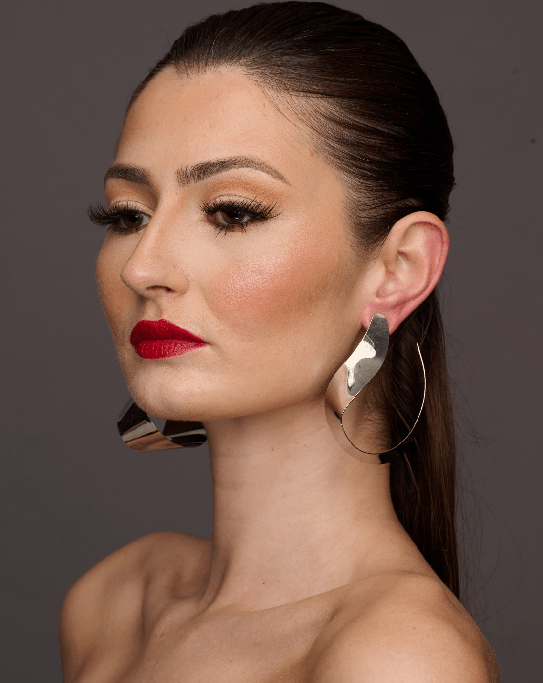 Elegant Oversizes Alloy Metal Statement Earrings - Fatisha Boutique