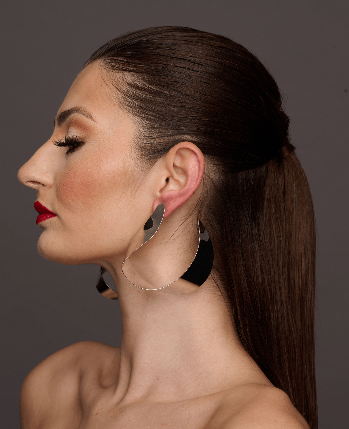 Elegant Oversizes Alloy Metal Statement Earrings - Fatisha Boutique