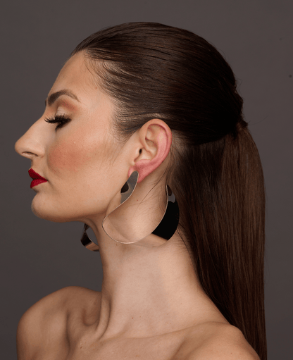 Elegant Oversizes Alloy Metal Statement Earrings - Fatisha Boutique