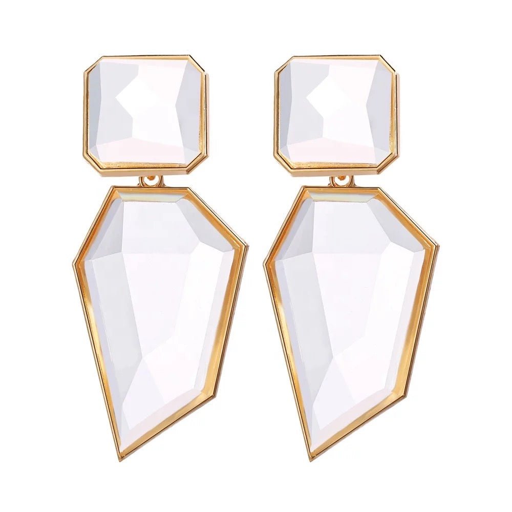 Exaggerated Bohemia Acetate Plate Statement Earrings - Fatisha Boutique