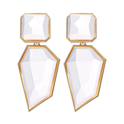 Exaggerated Bohemia Acetate Plate Statement Earrings - Fatisha Boutique