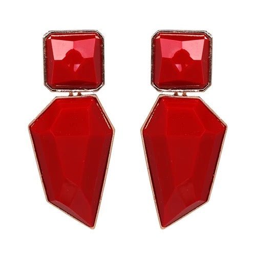 Exaggerated Bohemia Acetate Plate Statement Earrings - Fatisha Boutique