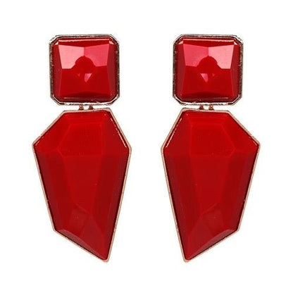 Exaggerated Bohemia Acetate Plate Statement Earrings - Fatisha Boutique