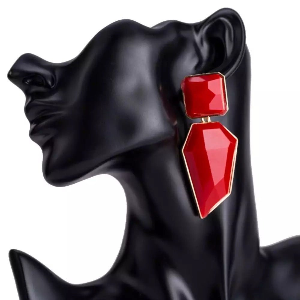 Exaggerated Bohemia Acetate Plate Statement Earrings - Fatisha Boutique