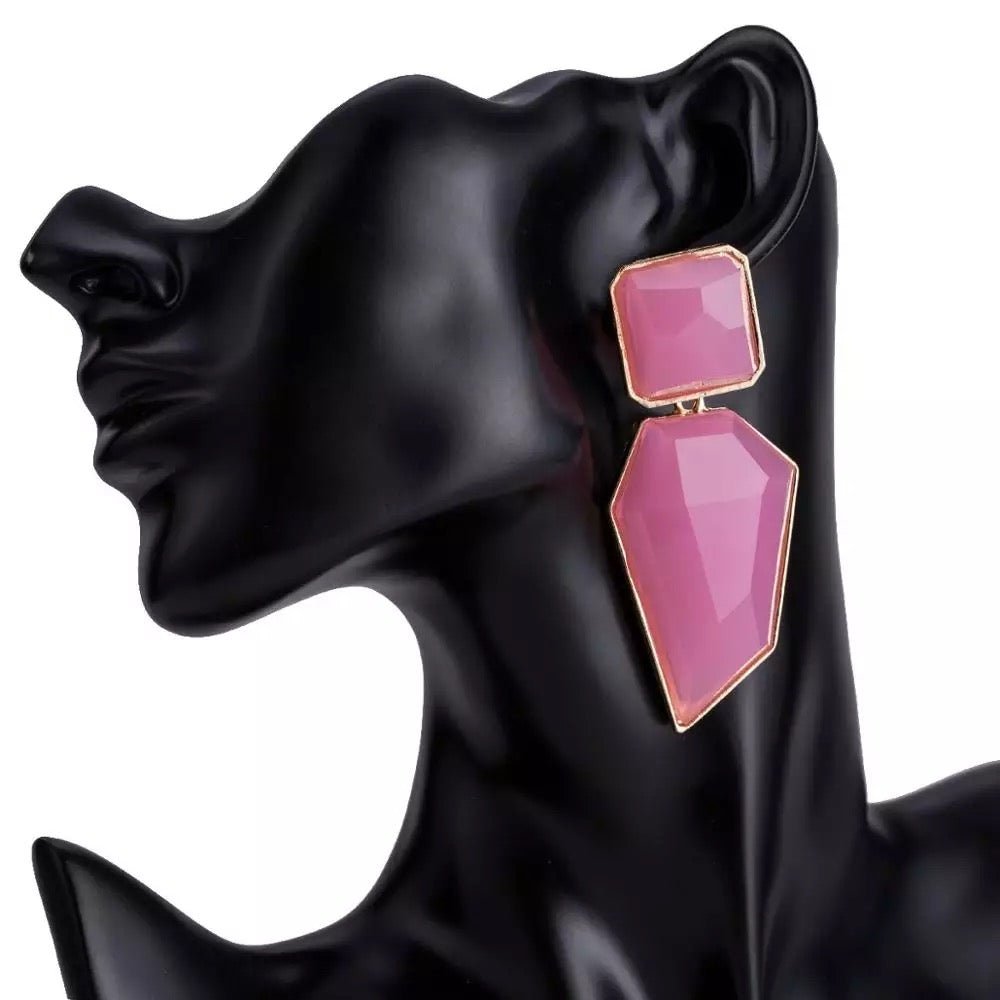 Exaggerated Bohemia Acetate Plate Statement Earrings - Fatisha Boutique