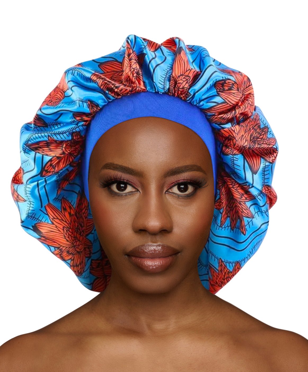 Floral Printed Satin Silk Bonnet Cap – Stylish & Breathable Hair Protection for All Hair Types - Fatisha Boutique