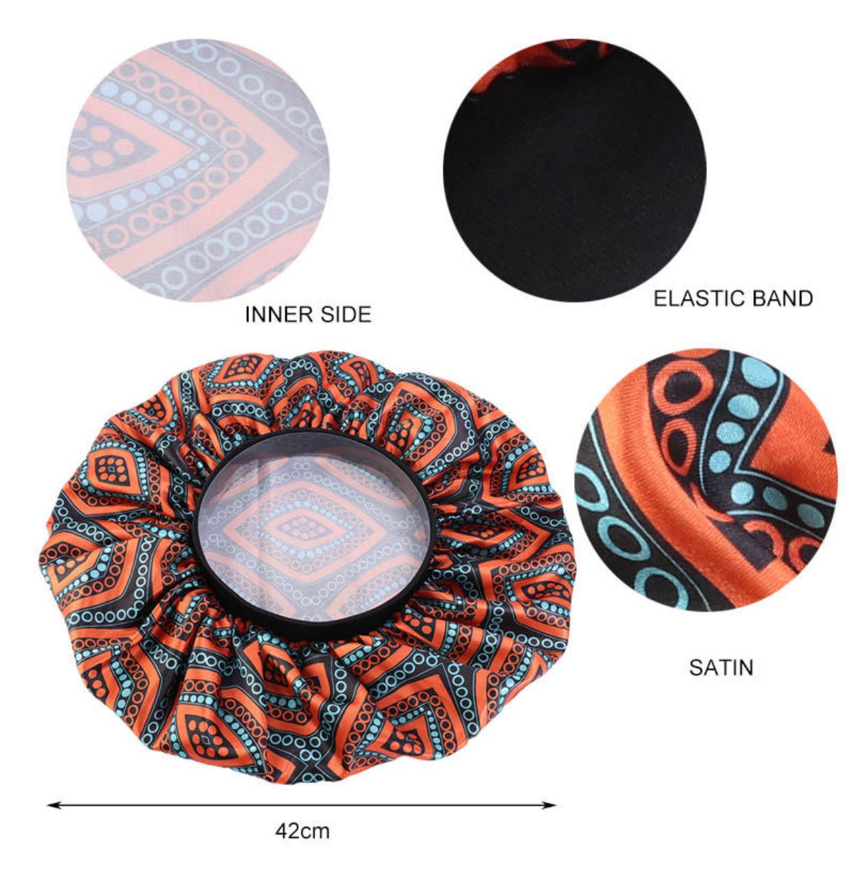Floral Printed Satin Silk Bonnet Cap – Stylish & Breathable Hair Protection for All Hair Types - Fatisha Boutique