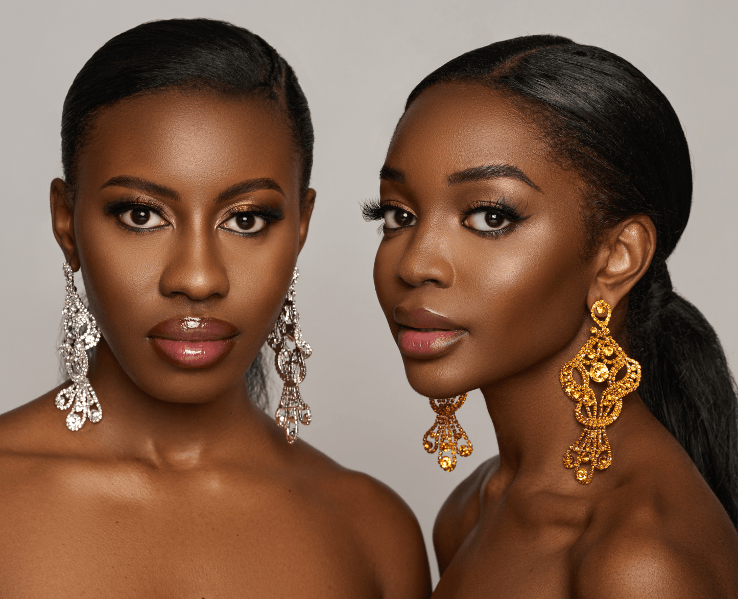 Glamorous Long Elegant Gemstone Crystal Diamante Tassel Dangle Earrings - Fatisha Boutique
