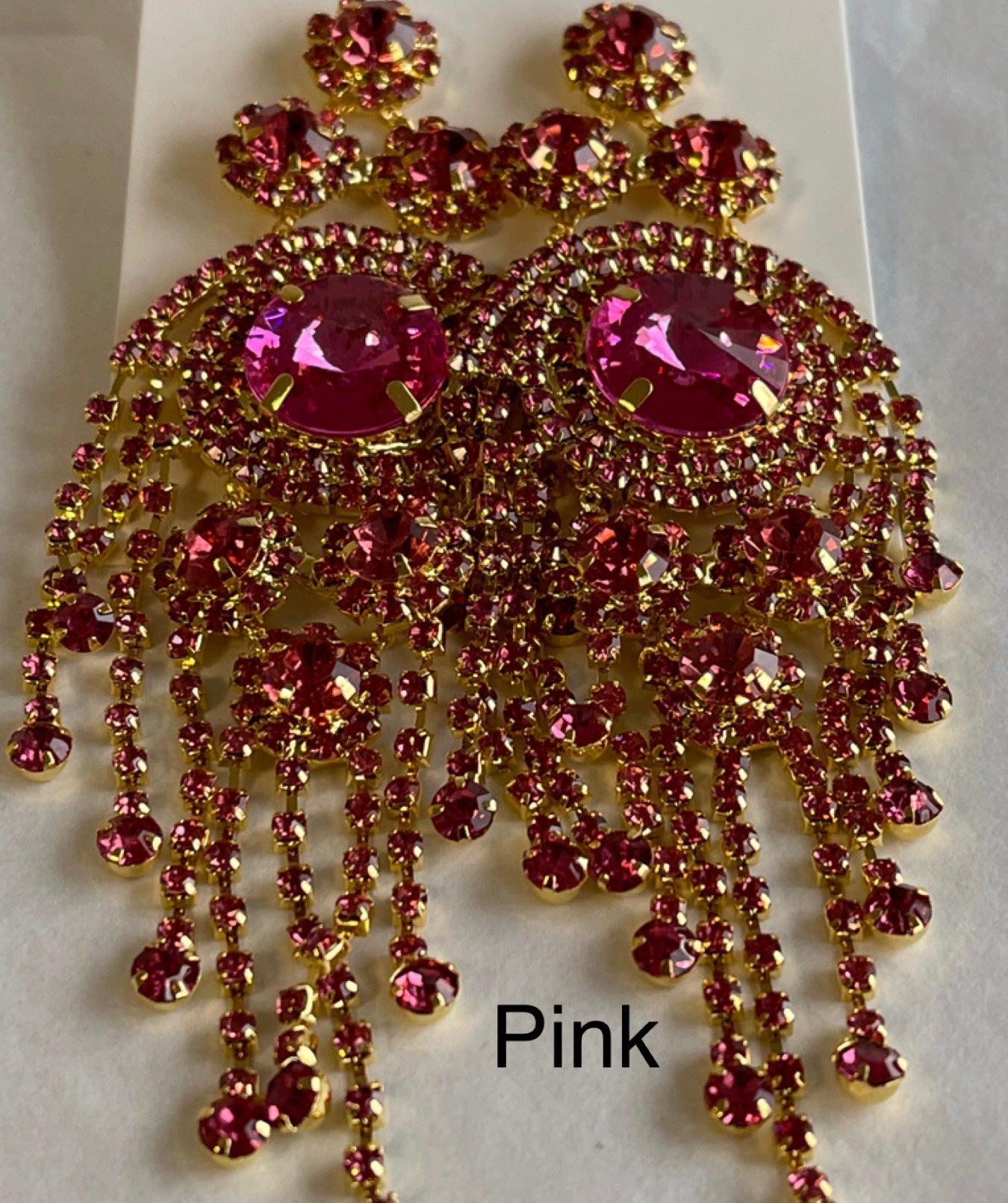 Glamorous Luxury Crystal Chandelier Drop Statement Earrings - Fatisha Boutique