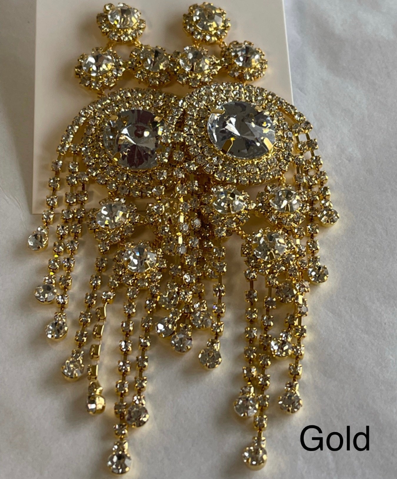 Glamorous Luxury Crystal Chandelier Drop Statement Earrings - Fatisha Boutique