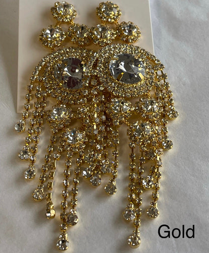 Glamorous Luxury Crystal Chandelier Drop Statement Earrings - Fatisha Boutique
