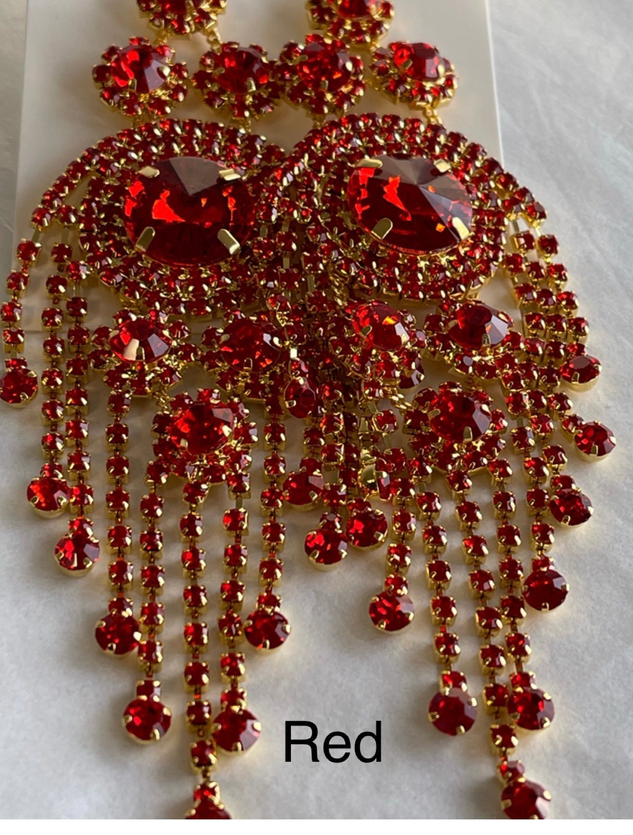 Glamorous Luxury Crystal Chandelier Drop Statement Earrings - Fatisha Boutique