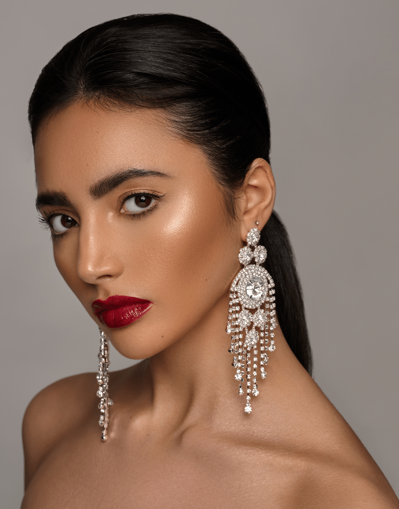 Glamorous Luxury Crystal Chandelier Drop Statement Earrings - Fatisha Boutique
