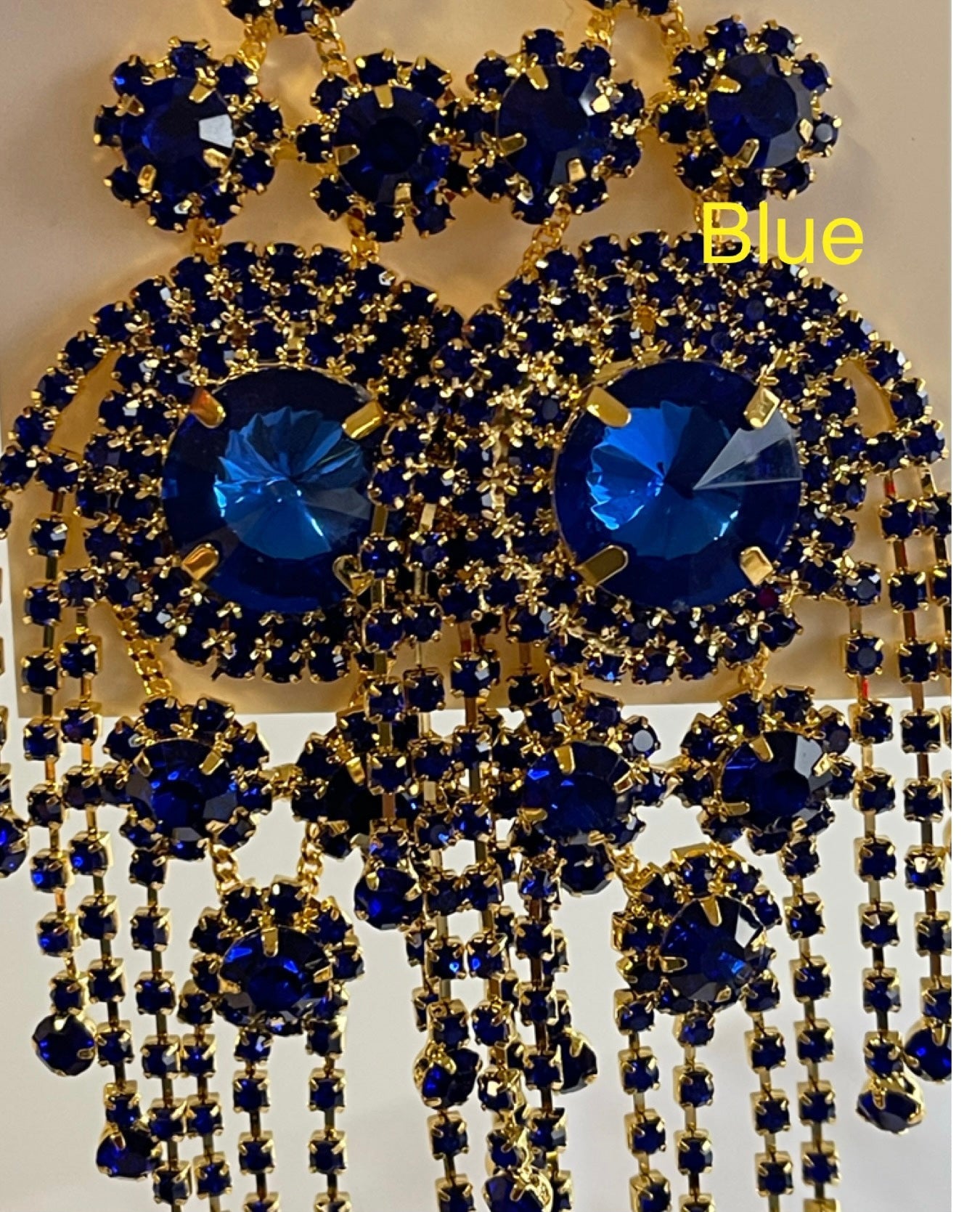 Glamorous Luxury Crystal Chandelier Drop Statement Earrings - Fatisha Boutique