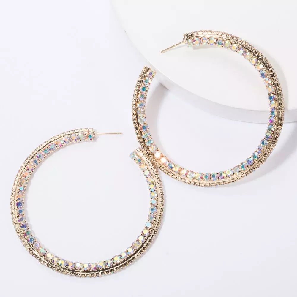 Gorgeous Rhinestone Statement Earrings - Fatisha Boutique